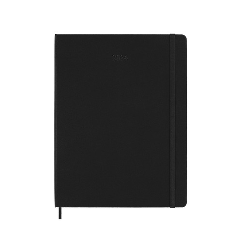 Moleskine 2024 Hard Cover Vertical Pro Weekly Diary XL - Black