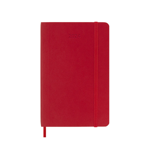 Moleskine 2024 Weekly Soft Cover Pocket Diary  - Scarlet Red