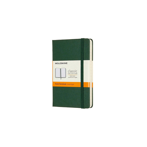 Moleskine Classic Hardcover Pocket Notebook Ruled Myrtle Green