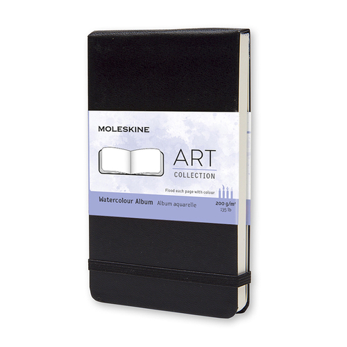Moleskine Art Watercolour 200gsm Pocket Album Plain - Black