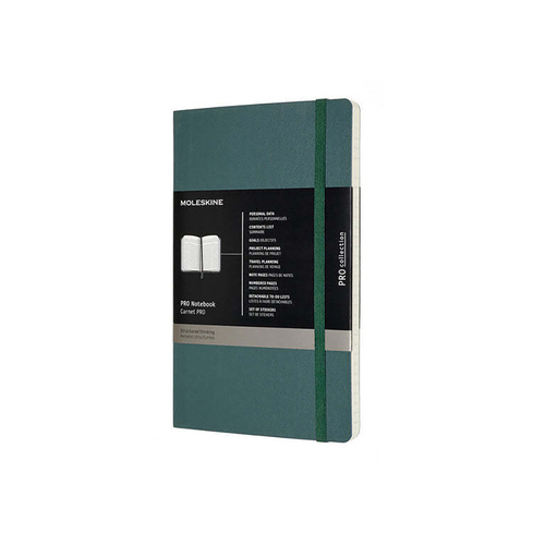 Moleskine Professional Soft Cover Notebook Forest Green Large