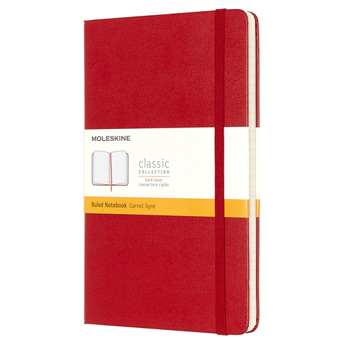 Moleskine Classic Hard Cover Notebook Ruled L - Scarlet Red