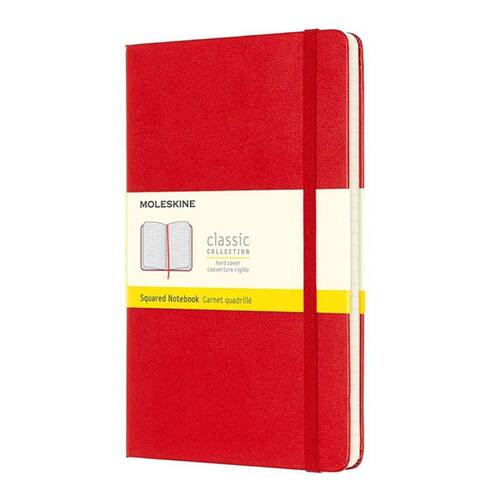 Moleskine Classic Hardcover Notebook Grid Scarlet Red Large