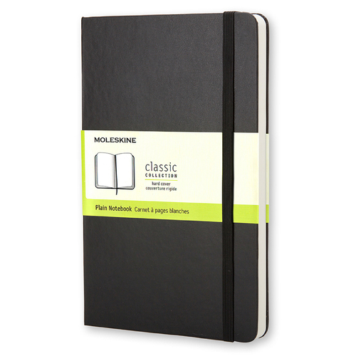 Moleskine Classic Hard Cover Notebook Plain L - Black
