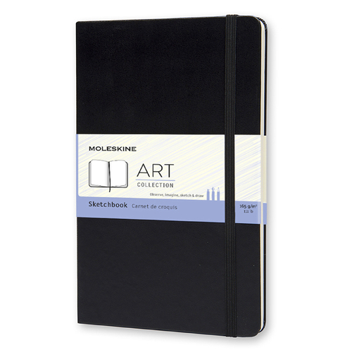 Moleskine A5 Art Sketchbook Plain Notebook Large - Black