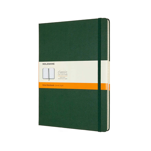 Moleskine Classic Hardcover Notebook Ruled Myrtle Green XL