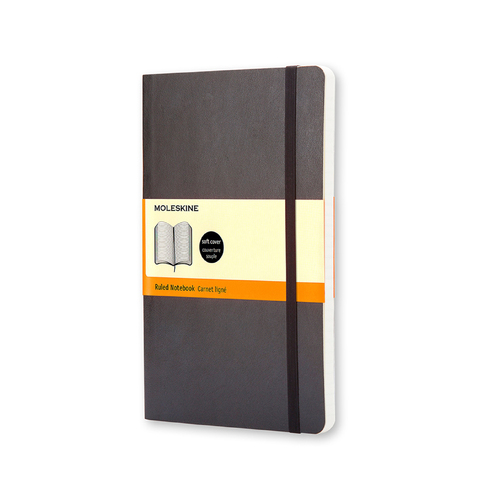 Moleskine Classic Soft Cover Ruled Pocket Notebook - Black