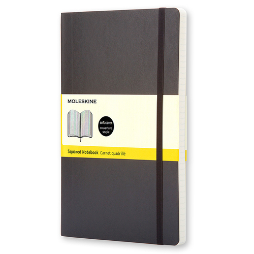 Moleskine Classic Grid Soft Cover Notebook L - Black