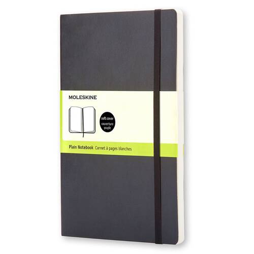 Moleskine Classic Plain Soft Cover Notebook L - Black