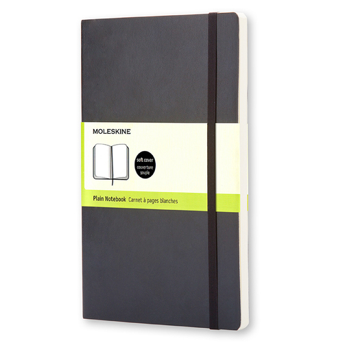 Moleskine Classic Plain Soft Cover Notebook L - Black