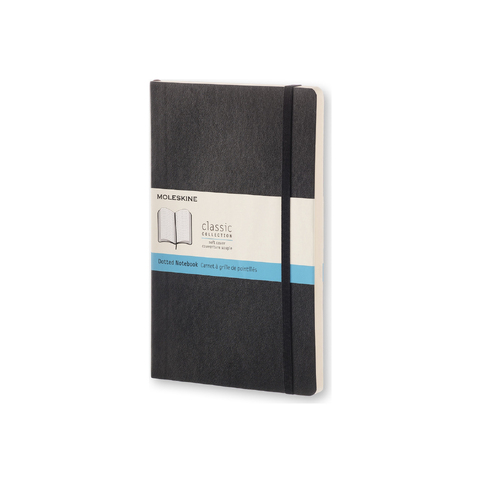 Moleskine Classic Dot Grid Soft Cover Notebook L - Black