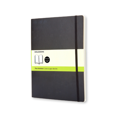 Moleskine Classic Plain Soft Cover Notebook XL - Black