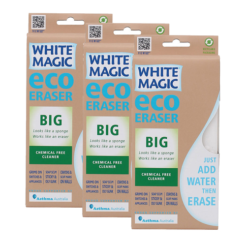 3PK White Magic Eco Eraser Sponge Multi-Purpose Cleaner