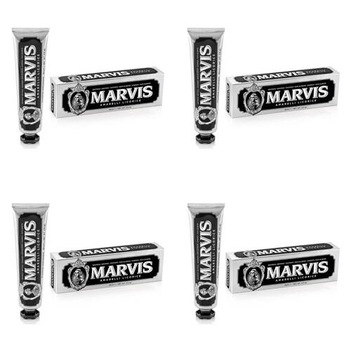 4PK Marvis Daily Dental Hygiene Fluoride Toothpaste 85ml - Amarello Licorice Mint