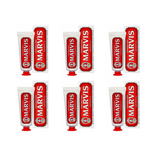 6PK Marvis Travel Size Oral Care Toothpaste 25ml - Cinnamon Mint