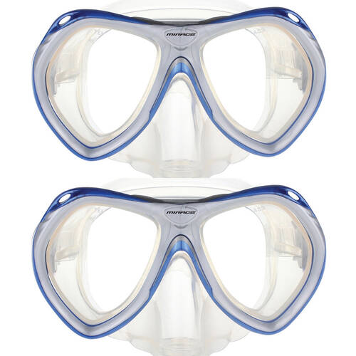 2PK Mirage Unisex Crystal Snorkelling/Swimming Eye Mask Junior Blue