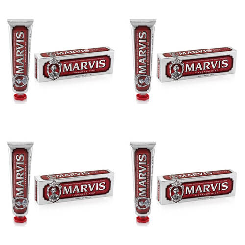 4PK Marvis Daily Dental Hygiene Fluoride Toothpaste 85ml - Cinnamon Mint