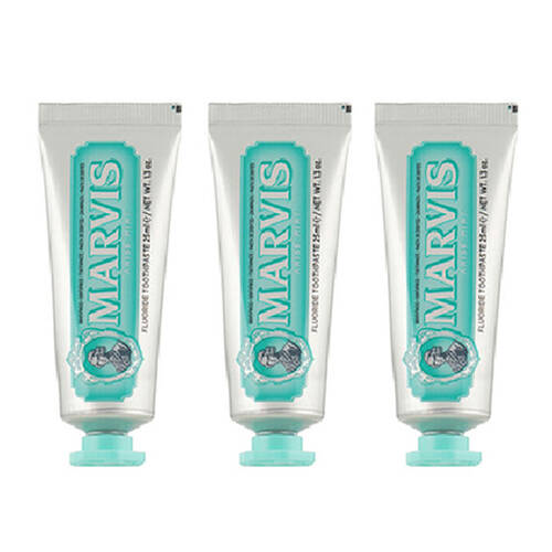 3PK Marvis Anise Mint Flouride Toothpaste Tube Dental Oral Teeth Clean Care 25ml