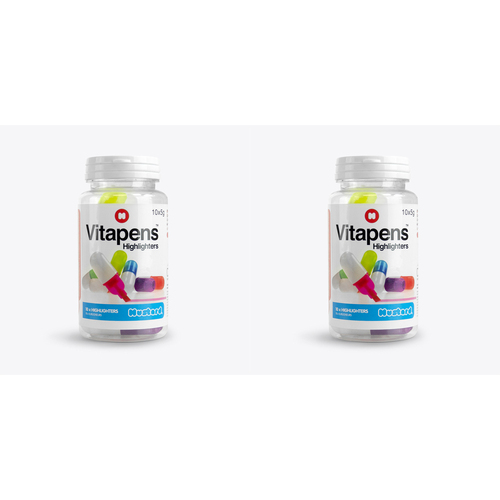 20pc Mustard Vitapens HIghlighters Marker Pens Stationery