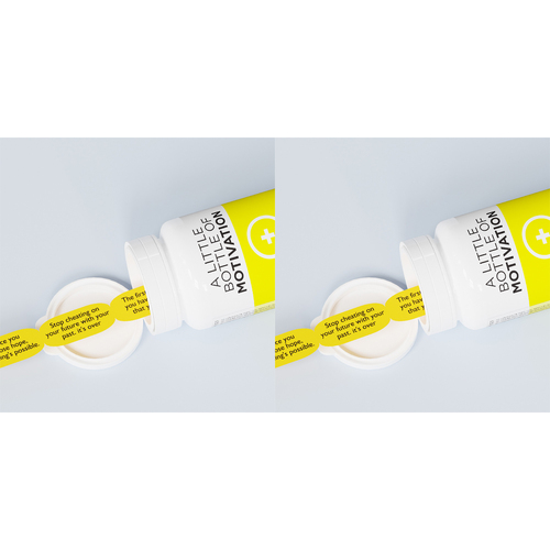 2PK Mustard Little Bottle Of Motivation 52 Weekly Motivational Quotes