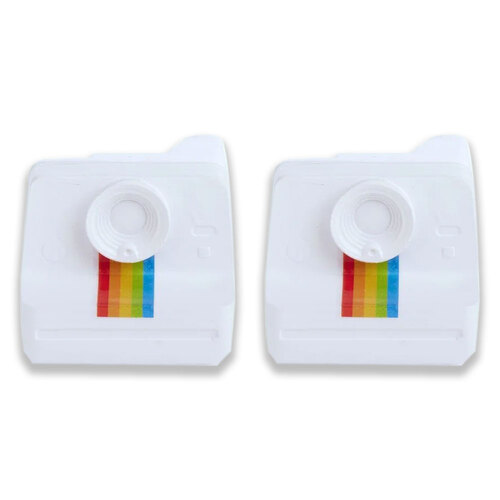 2pc Mustard Polaroid Mini Camera Photo Holders Home Decor