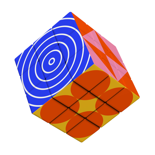 Mustard Hypno Cube Trippy Patterns Puzzle Brain Teaser Kids Toy