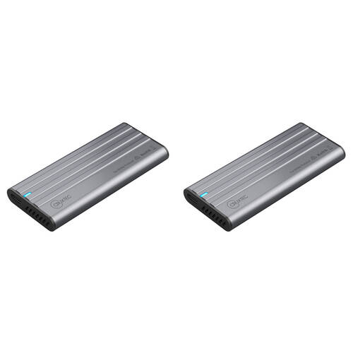 2PK Cruxtec NVMe M.2 Aluminium Alloy Ultra-Slim SSD Enclosure 10Gbps - Grey