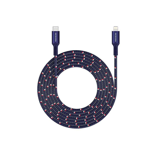 Microdia ExeCable Tweed PD60W USB-C to 8-Pin Cable 2.6m - Navy