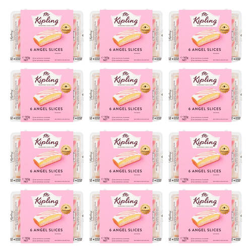 12x 6PK Mr Kipling Angel Slices Snack Cake/Dessert Individually Wrapped 165g