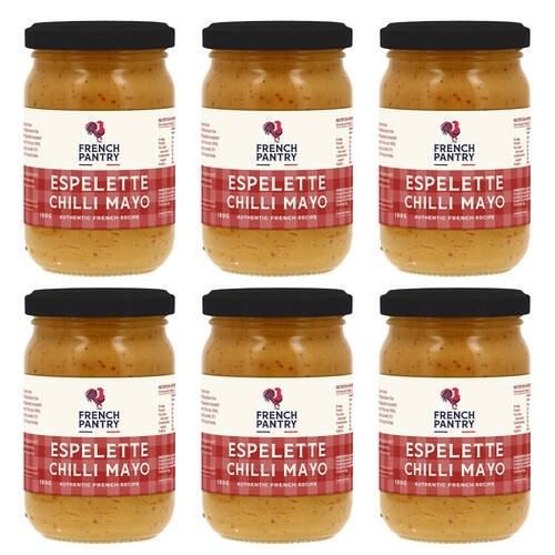 6PK French Pantry Espelette Chilli Mayonnaise Sauce/Spread/Dip 180g