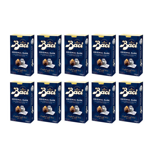 10x 14pc Baci Original Dark Bijou Chocolate Prailines w/ Hazelnuts 175g