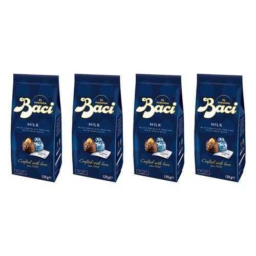 4PK Baci Milk Bag Chocolate Prailines with Hazelnuts 125g