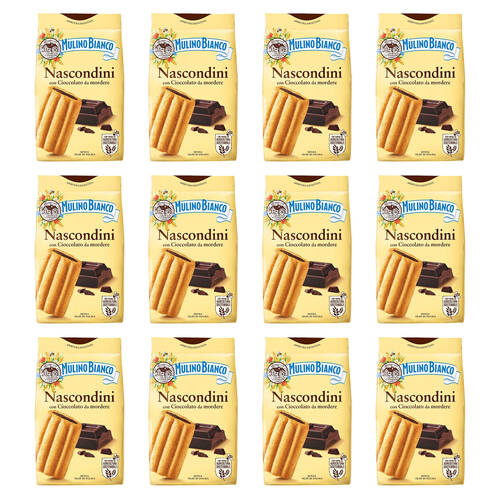 12PK Mulino Bianco Nascondini Shortbread Biscuits with Chocolate Centre 330g