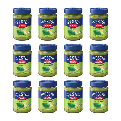 12PK Barilla Pesto Genovese Cooking/Pasta Sauce w/Parmigiano Reggiano 190g