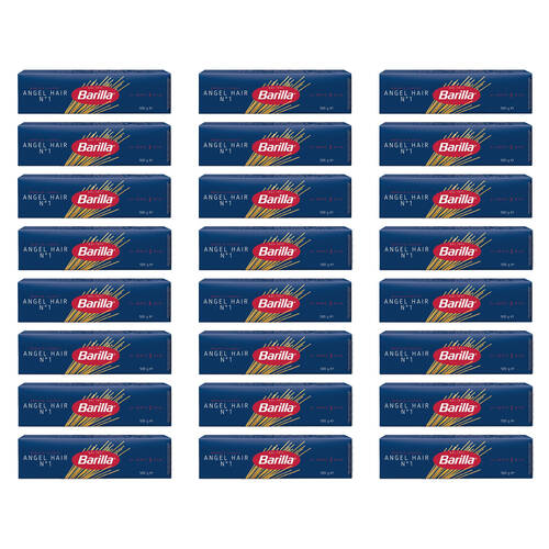 24PK Barilla Angel Hair No.1 Dry Durum Wheat Pasta 500g