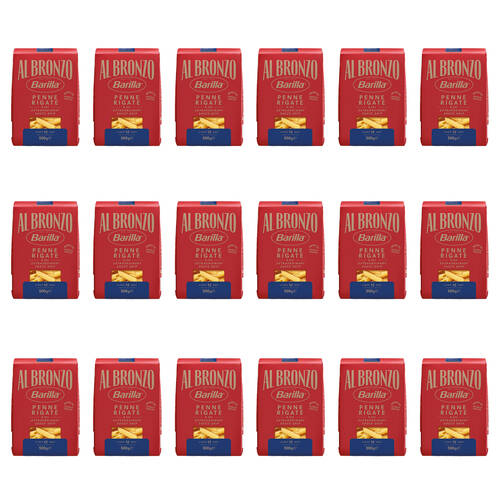 18PK Barilla Al Bronzo Penne Rigate N.352 Dry Durum Wheat Pasta 500g