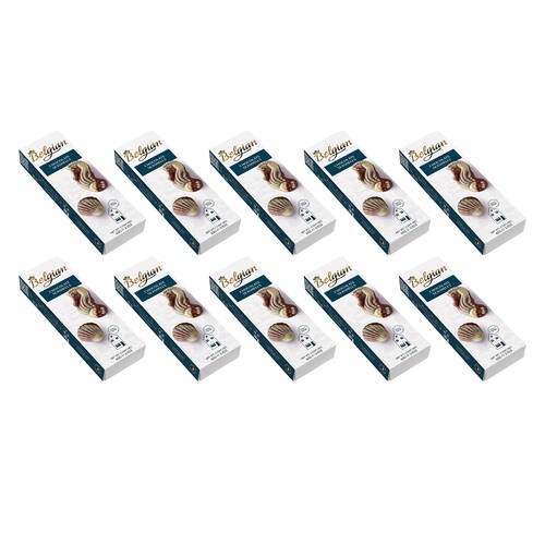 10x 7pc The Belgian Chocolate Seashells Mixed Truffles Gift Pack 65g