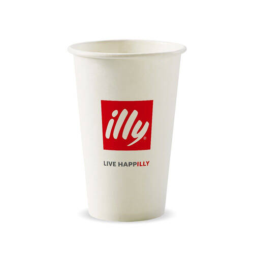 1000pc illy Branded Takeaway Coffee/Hot Drink Cups 12oz/355ml