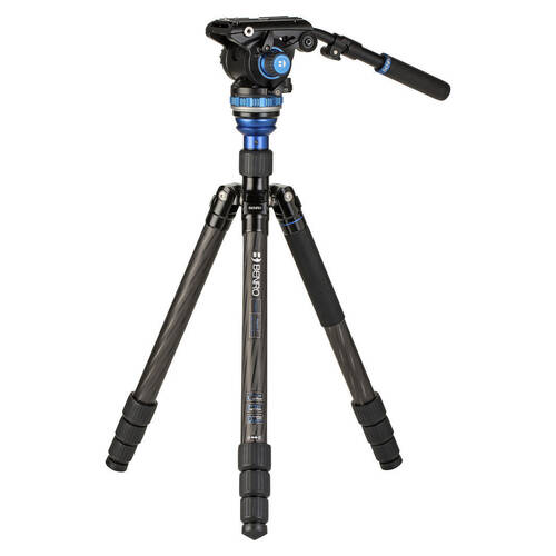 Benro C3883T S6PRO Head Aero6 Travel Video Folding Tripod Kit Black