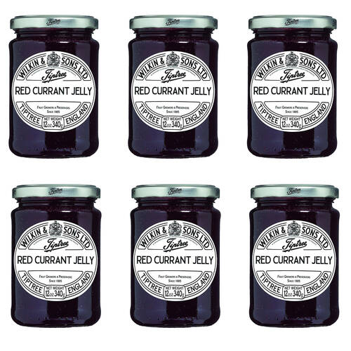 6PK Tiptree Red Currant Jelly/Preserve Jar Spread/Topping Gluten Free 340g