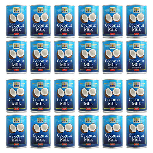 24PK Royal Line Tinned Coconut Milk No Added Sugar Dairy/Gluten Free Vegan 400ml