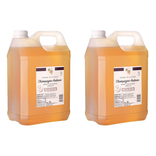 2PK Beaufor French Champagne Vinegar Bulk Jugs for Kitchens/Catering 5L
