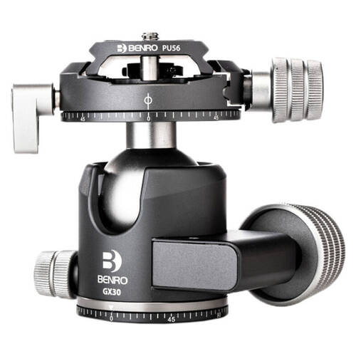 Benro GX30 Low Profile Ball Head PU56 Plate Camera Mount Upto 30kg Black