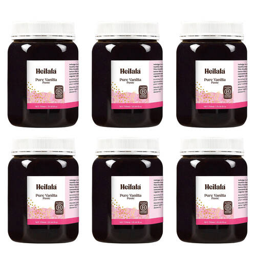 6PK Heilala Pure Vanilla Paste with Seeds Bulk Pack Baking/Flavouring 750ml