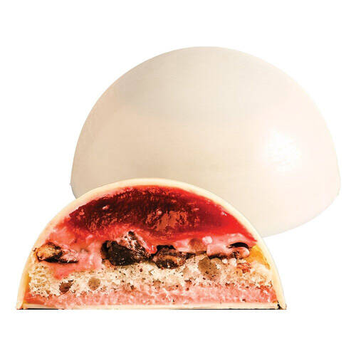 18pc La Rose Le Dome Raspberry White Chocolate Layered Confectionery 100g