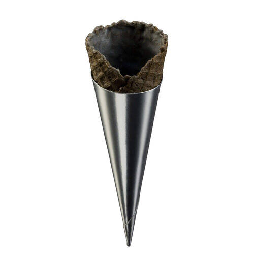 83pc La Rose Savoury Biscuit Cone Black Charcoal Couverture Coated w/Foil Cups