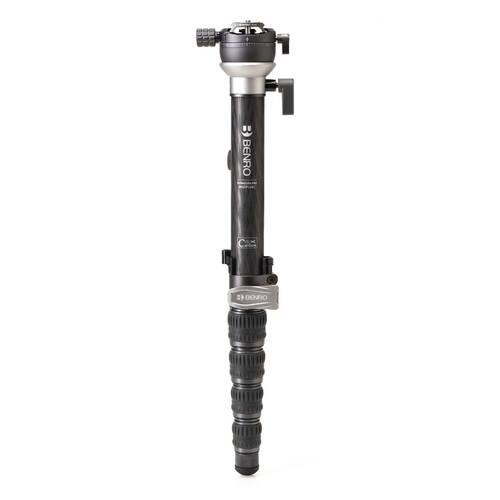 Benro MSDPL46C Supadupa Pro Carbon Fibre Monopod w/ Pivot Leg Base Black