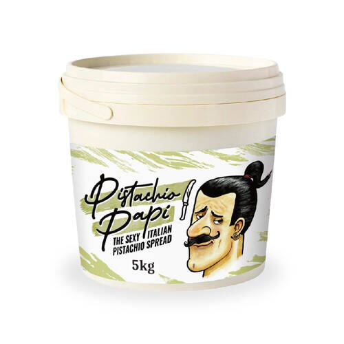 Pistachio Papi Smooth Dessert Spread Gluten Free Bulk Catering Made in Italy 5kg