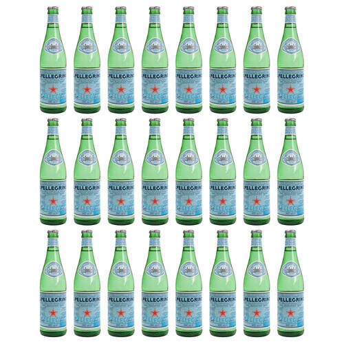 24PK San Pellegrino Italian Sparkling Mineral Water Green Glass Bottle 500ml