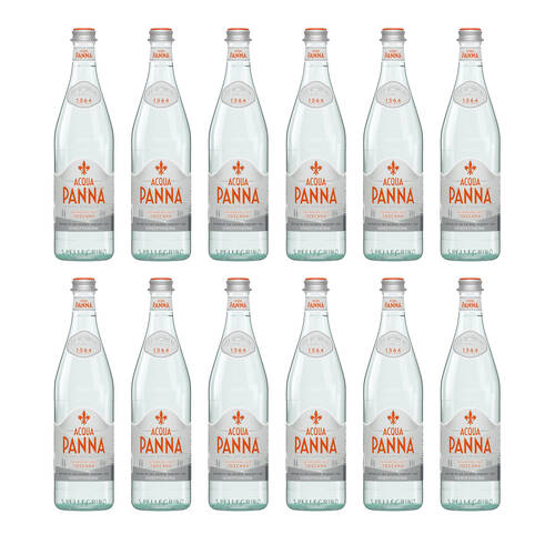 12PK Acqua Panna Premium Italian Still Mineral Water w/Glass Bottle 750ml